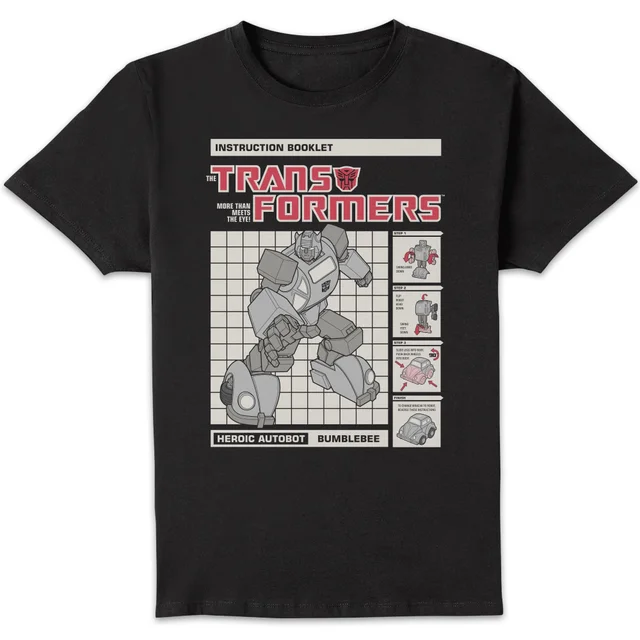 Transformers Bumblebee Instructional Men's T-Shirt - Black