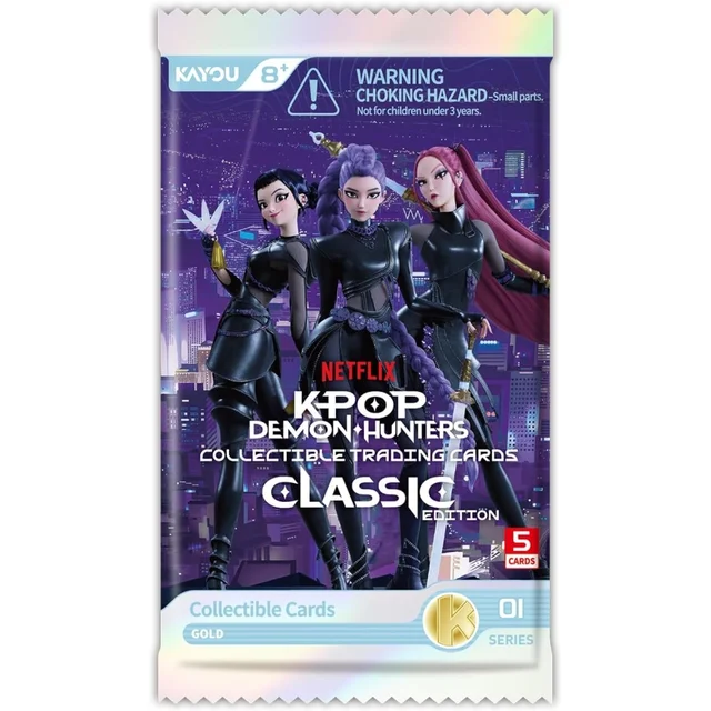 K-Pop Demon Hunters Collectible Trading Cards Classic Edition Foil Booster Box (20 Packs)