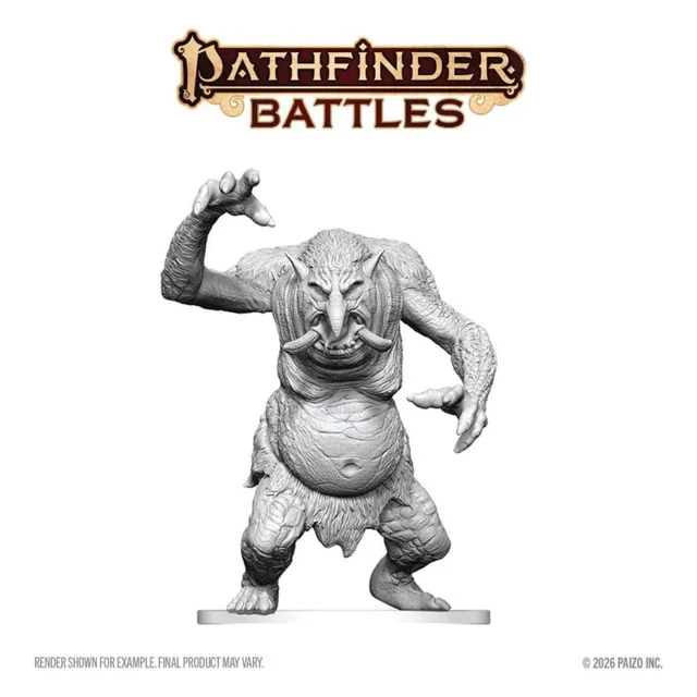 Pathfinder Battles Deep Cuts Unpainted Miniature Forest Troll 15 cm