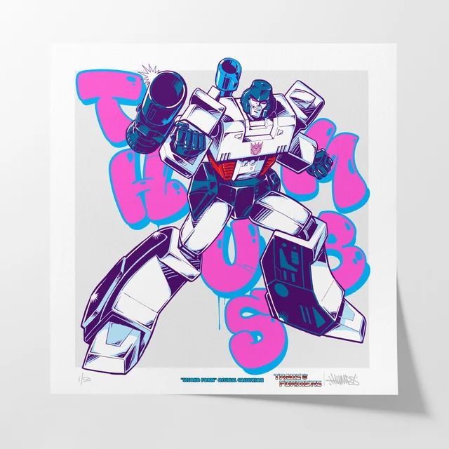 Transformers x THUMBS Megatron Art Print