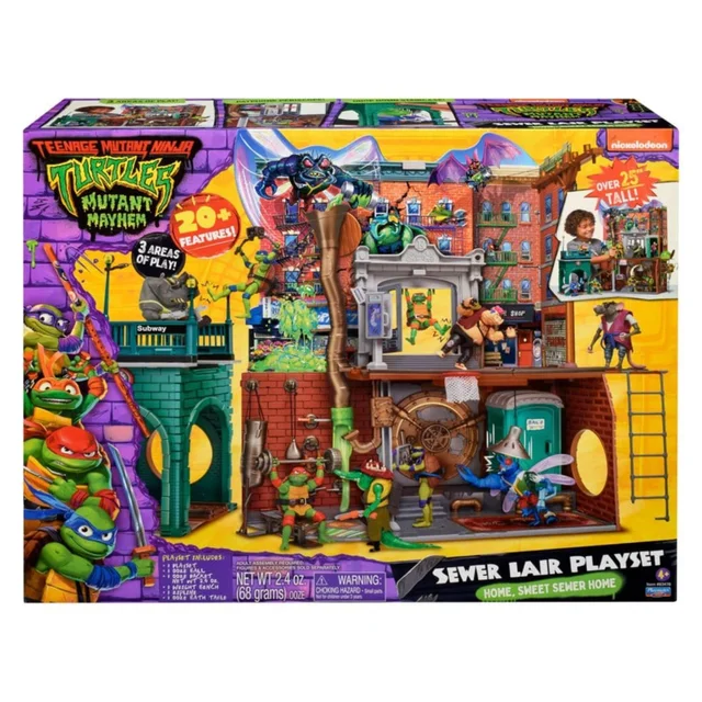 Teenage Mutant Ninja Turtles: Mutant Mayhem Playset Sewer Lair New Version