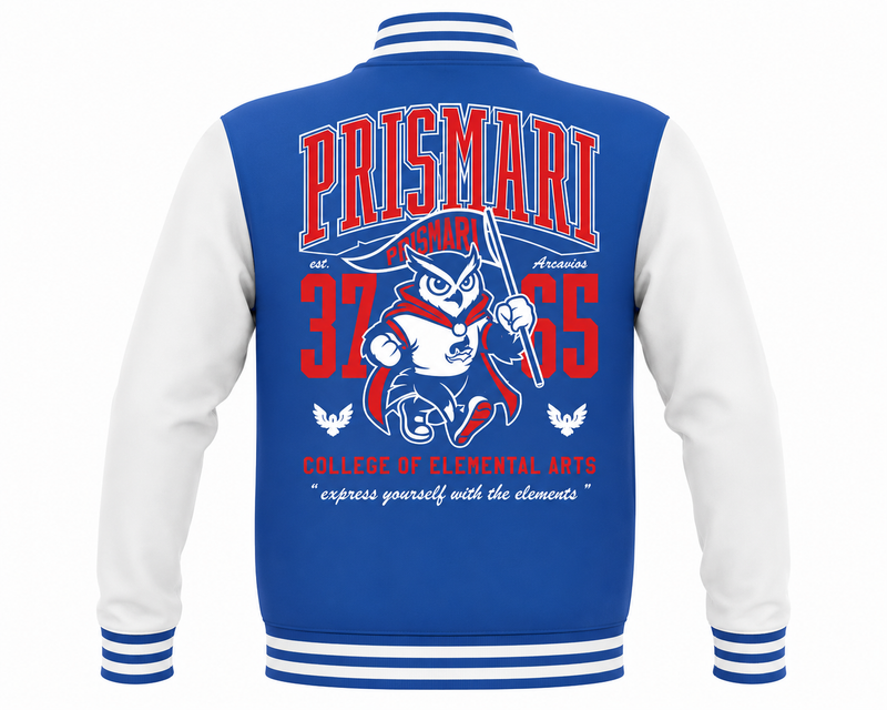 Magic the Gathering Strixhaven Prismari Varsity Jacket Blue / White