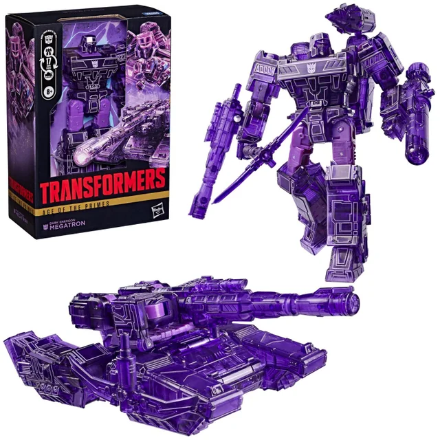 Transformers Age of the Primes Dark Energon Megatron, Voyager Class 6.75-Inch Converting Action Figure, Robot Toys, 8+