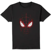 Spiderman Miles Morales - Mask Glitch T-shirt - Black