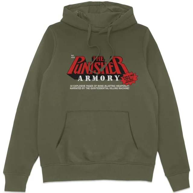 Marvel Comics x Zavvi Exclusive The Punisher Armory Premium Heavyweight Hoodie - Khaki