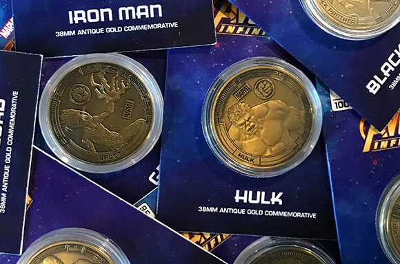 MARVEL AVENGERS GOLD COLLECTOR'S COINS