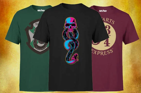3 FOR 2 MEN'S HARRY POTTER T-SHIRTS