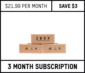 3 months subscription for Zbox. $21.99 per month, save $3